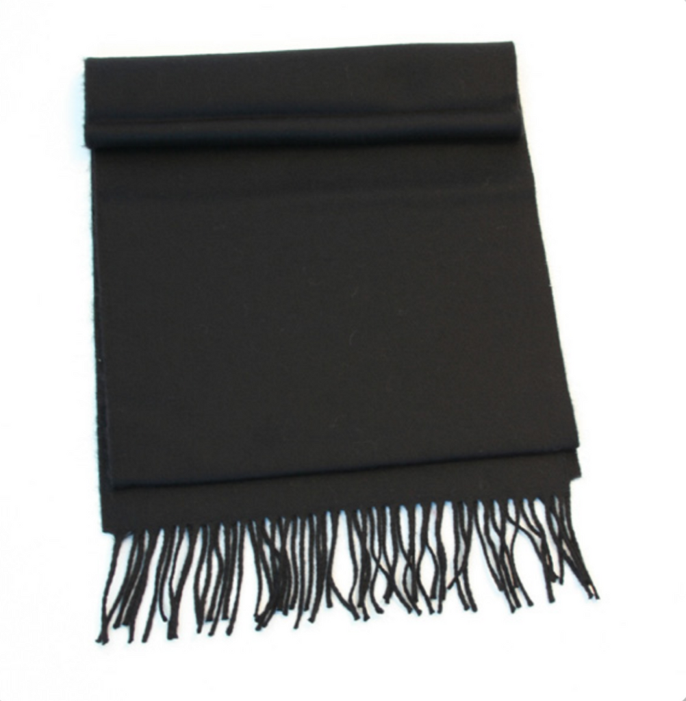 Extra Fine Merino Scarf - Solid Black